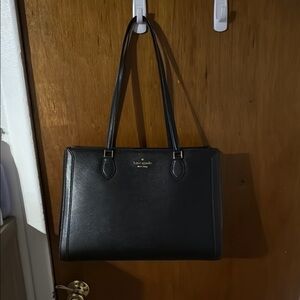 Kate Spade Black Structured Tote Bag